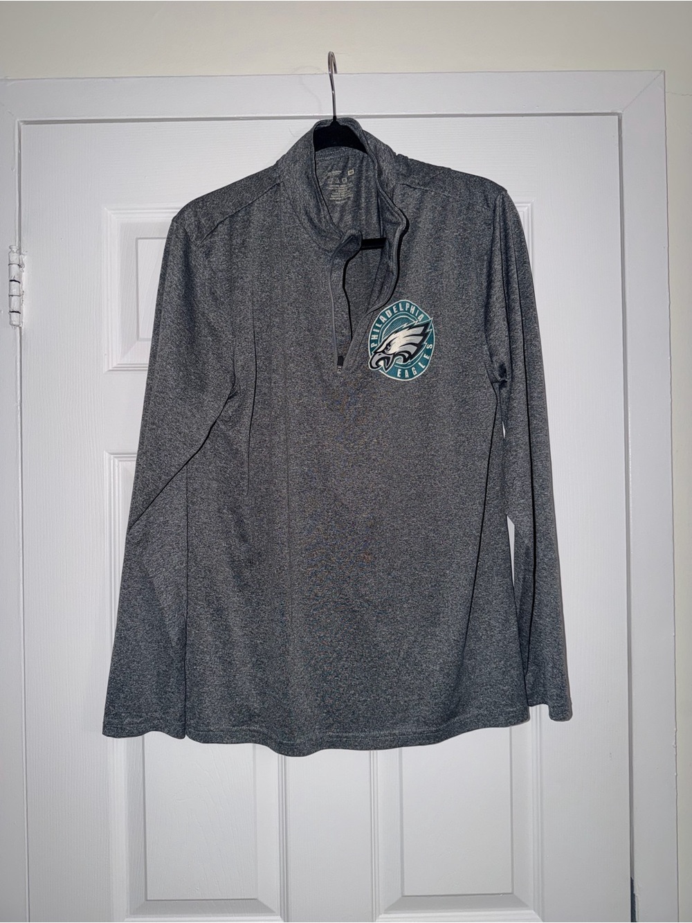 Philadelphia Eagles Gray Quarter-Zip Pullover